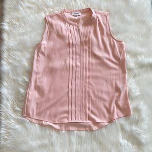 Calvin Klein Baby Pink Sleeveless Top (Medium)
